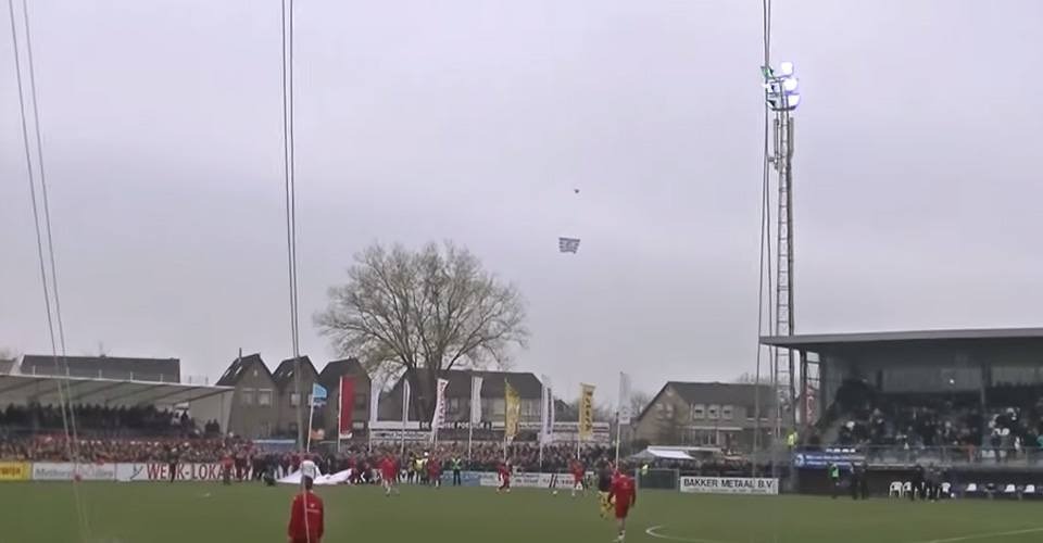 drone voetbal wedstrijd spakenburg ijsvogels