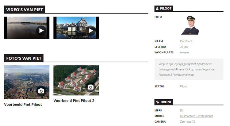 Nieuw op DRONES.nl: pilotenpagina's