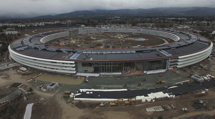 Voortgang bouw Apple Campus 2 (januari 2017)